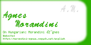 agnes morandini business card